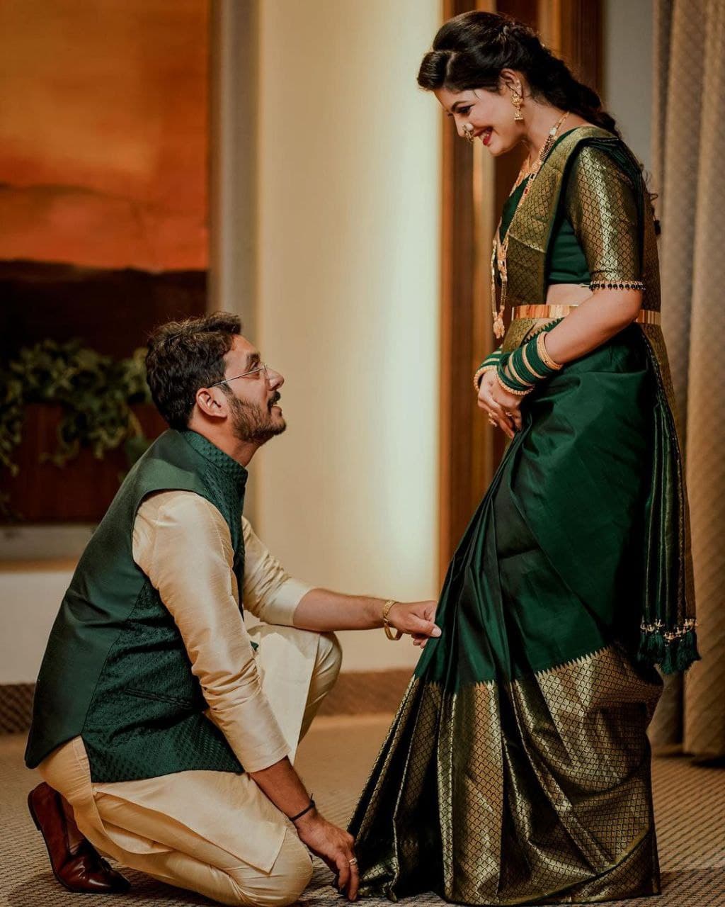 Enrapturing Green Soft Silk Saree With Enigmatic Blouse Piece