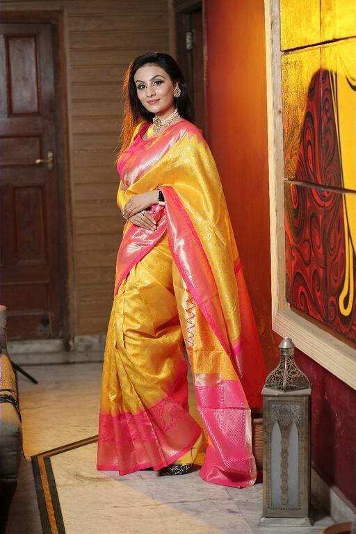 Bewitched Yellow Soft Silk Saree With Classiness Blouse Piece