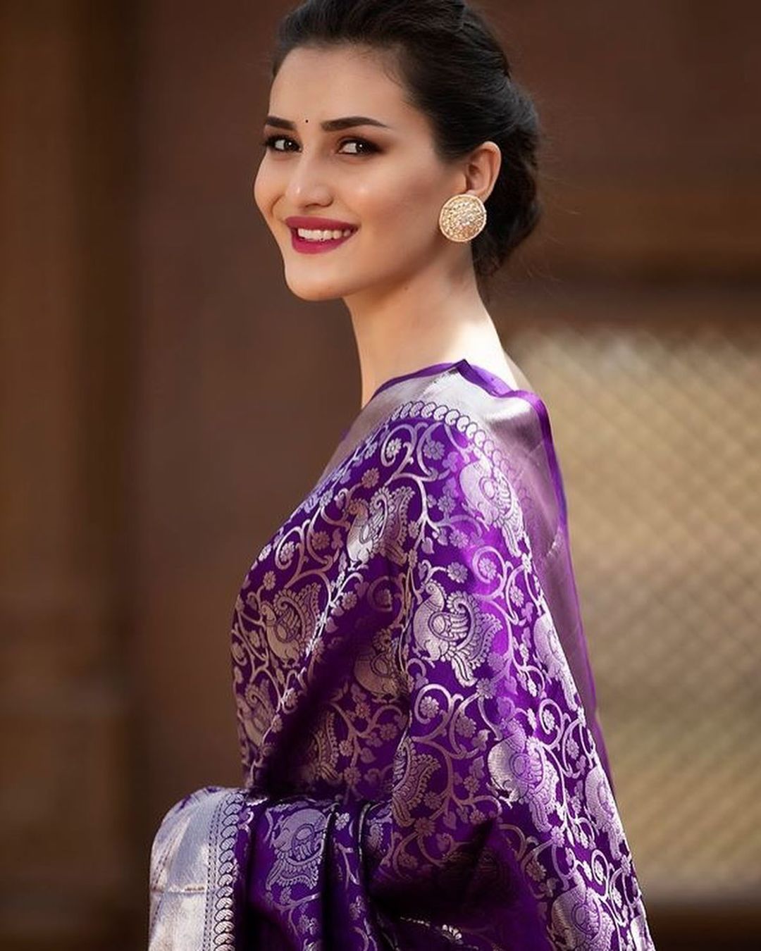 Charmed Purple Soft Silk Saree With Desirability Blouse Piece