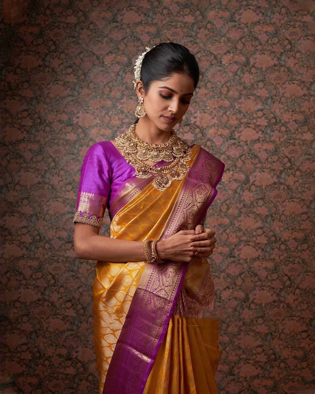 Pleasurably Yellow Soft Silk Saree With Appealingly Blouse Piece
