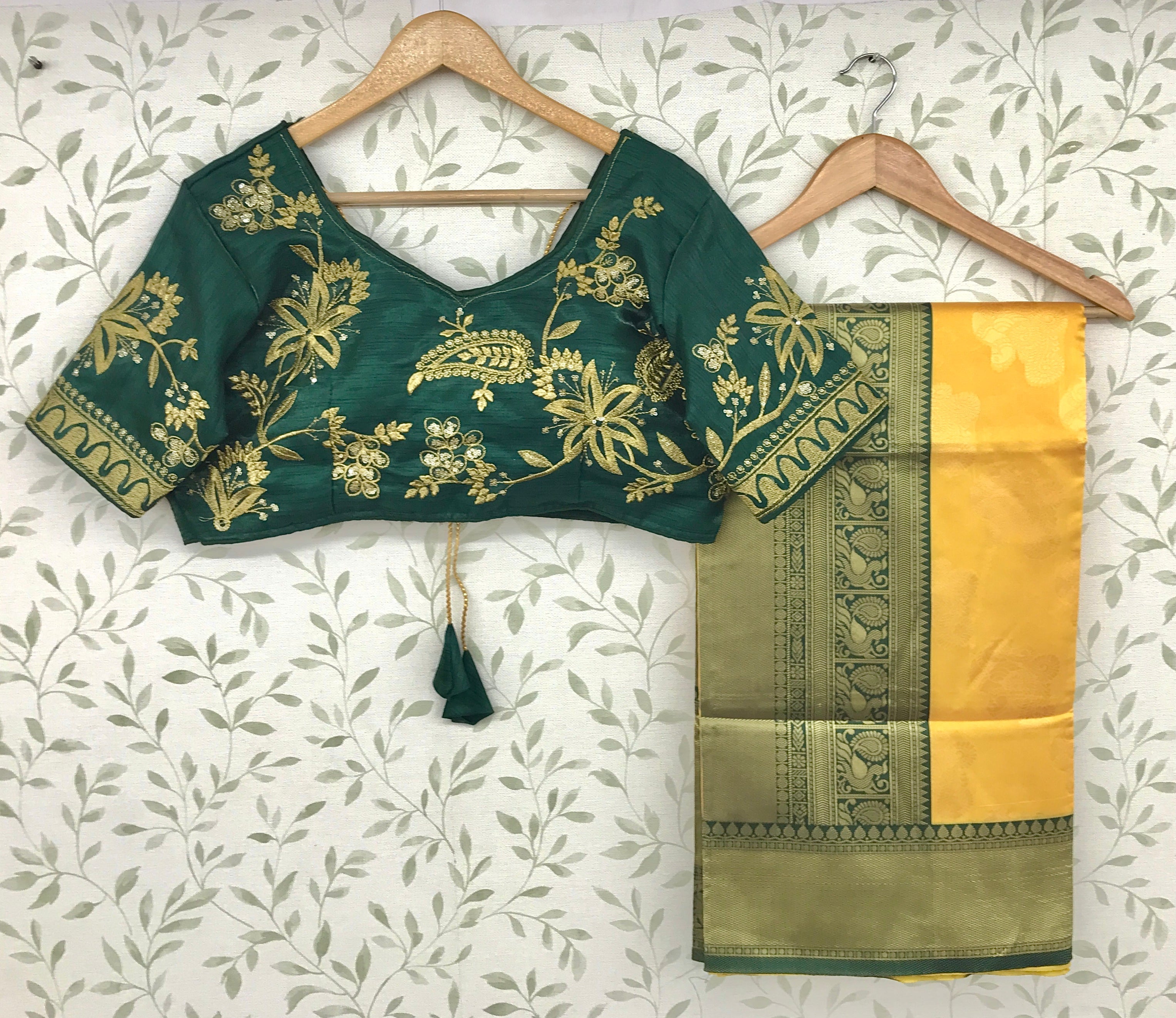 Dazzling Yellow Soft Silk Saree With Two Glistening Blouse Piece