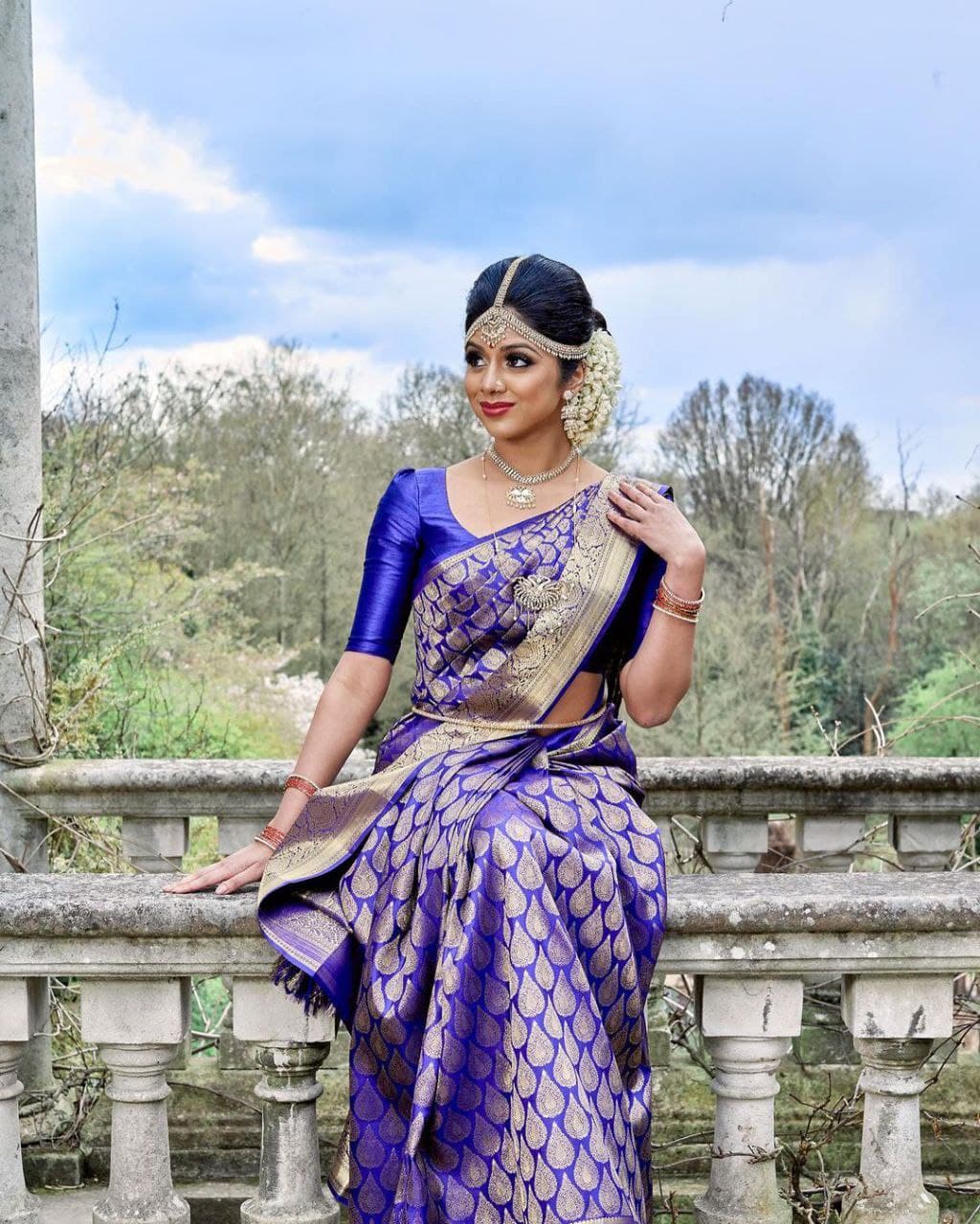 Admirable Blue Soft Silk Saree With Enticement Blouse Piece