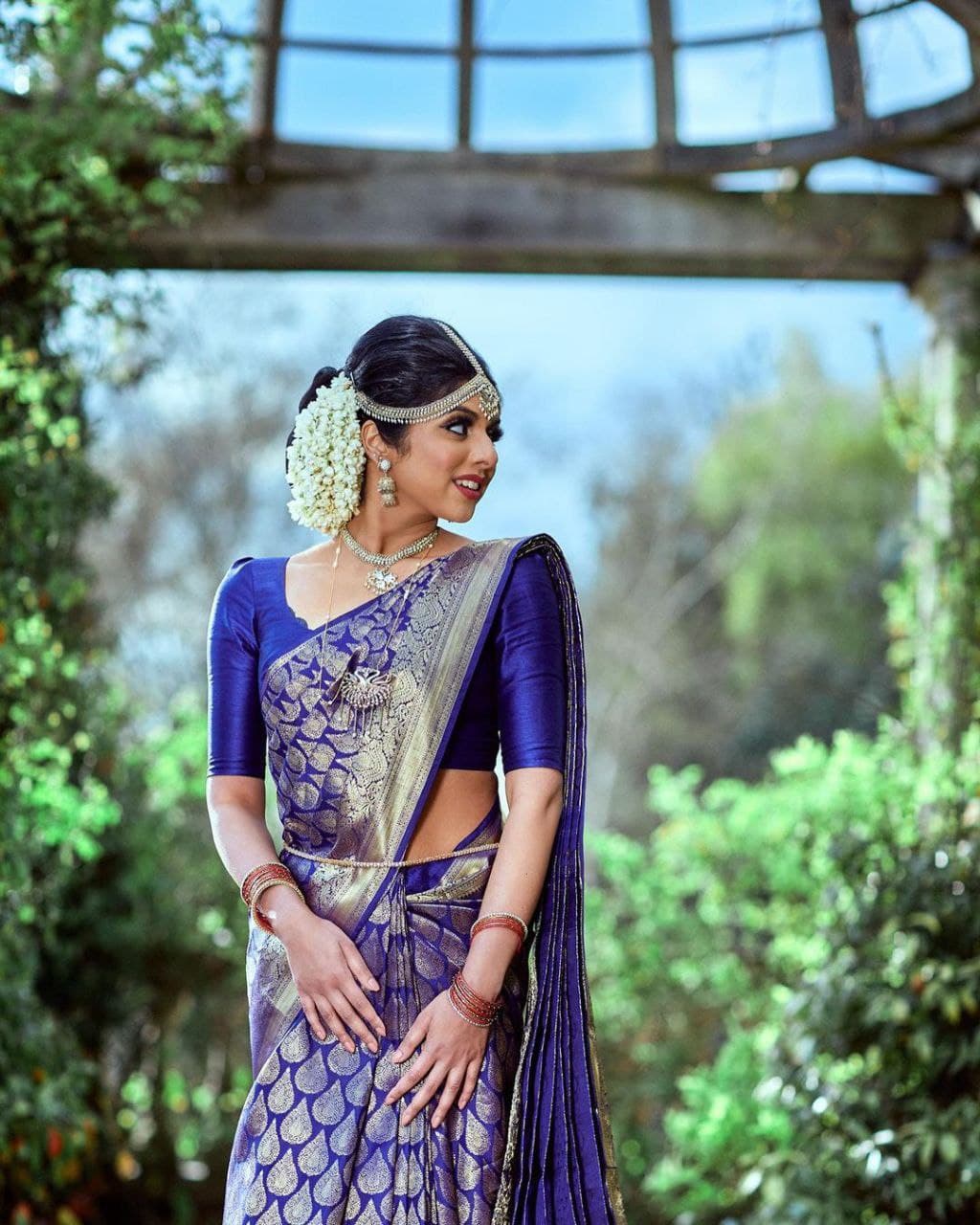 Admirable Blue Soft Silk Saree With Enticement Blouse Piece