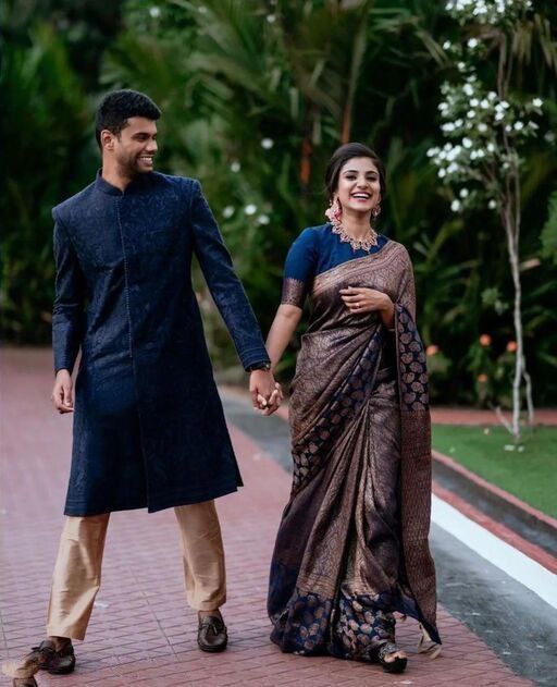 Virtuously Blue Soft Silk Saree With Splendorously Blouse Piece